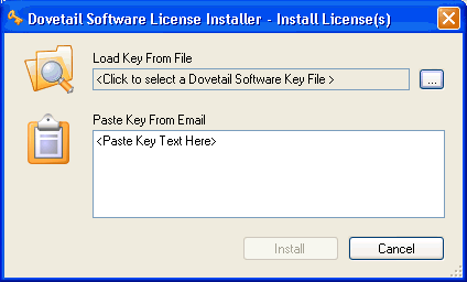 License Installer Load License Screen